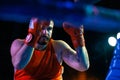 Tsotne Rogava versus Guevara Charon during Boxing match between national teamsÃÂ UKRAINE - ARMENIA